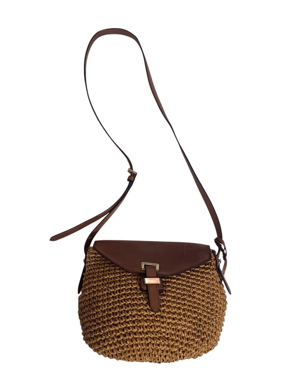 Michael Kors NWT Straw Naomi Purse Crossbody Messenger Medium Boho Beach